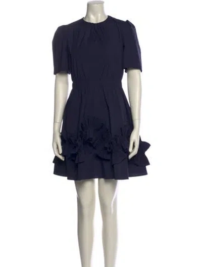Pre-owned Jason Wu Crew Neck Mini Dress In Blue