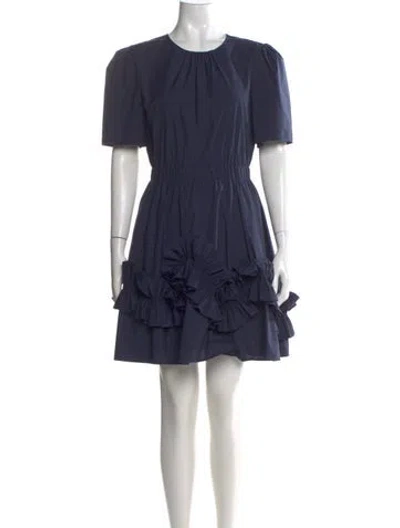 Pre-owned Jason Wu Crew Neck Mini Dress In Blue