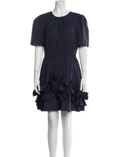Pre-owned Jason Wu Crew Neck Mini Dress In Blue