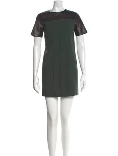 Pre-owned Jason Wu Crew Neck Mini Dress In Green