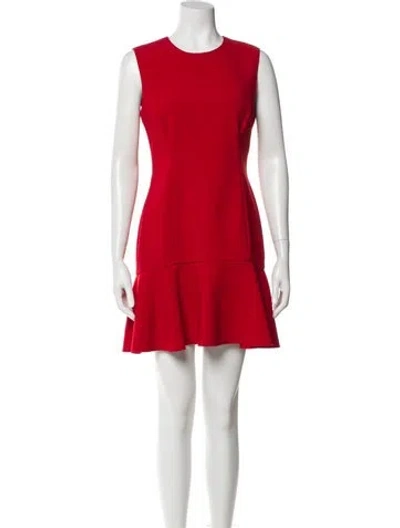 Pre-owned Jason Wu Crew Neck Mini Dress In Red