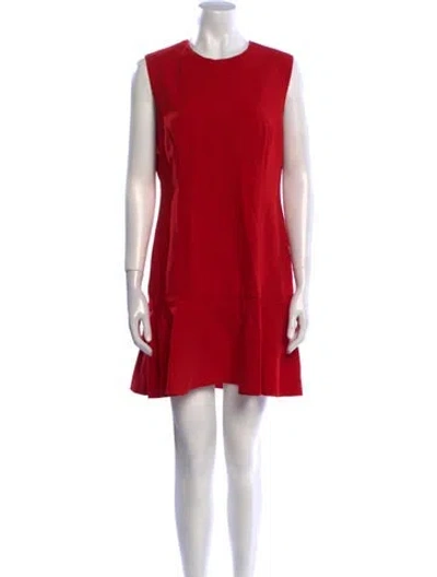 Pre-owned Jason Wu Crew Neck Mini Dress In Red