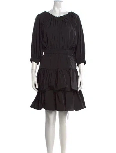 Pre-owned Jason Wu Crew Neck Mini Dress W/ Tags In Black