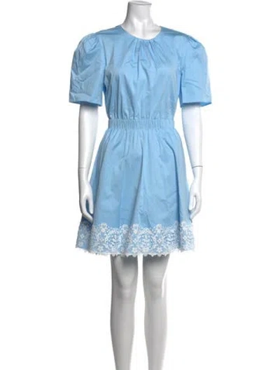 Pre-owned Jason Wu Crew Neck Mini Dress W/ Tags In Blue