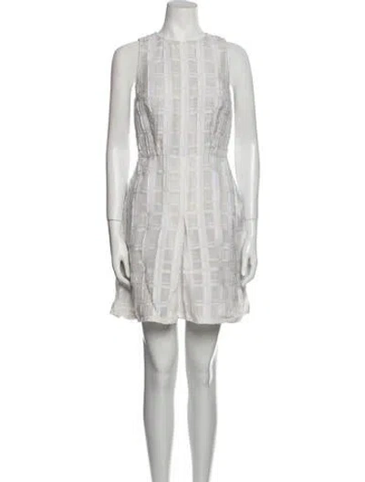 Pre-owned Jason Wu Crew Neck Mini Dress In White