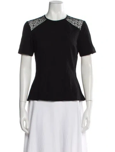 Pre-owned Jason Wu Crew Neck Short Sleeve Top In Black