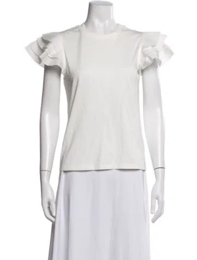 Pre-owned Jason Wu Crew Neck Short Sleeve Top In White
