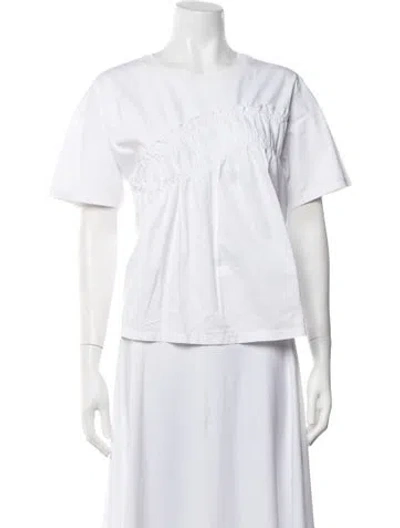 Pre-owned Jason Wu Crew Neck Short Sleeve Top In White