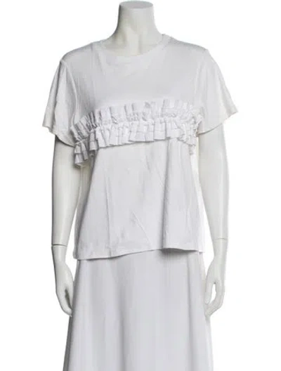Pre-owned Jason Wu Crew Neck Short Sleeve T-shirt In White