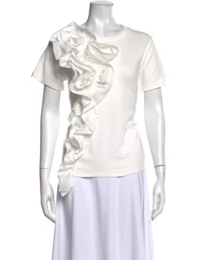 Pre-owned Jason Wu Crew Neck Short Sleeve T-shirt In White