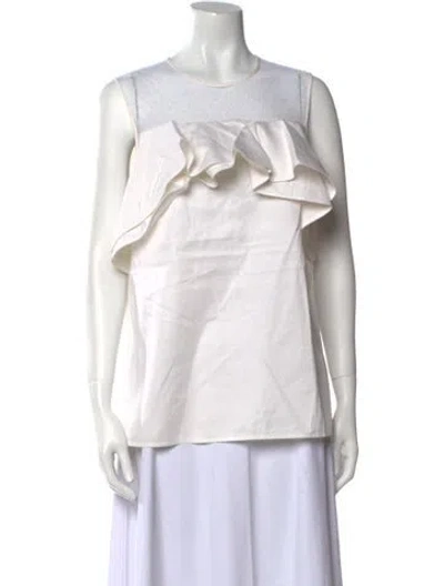 Pre-owned Jason Wu Crew Neck Sleeveless Top In White
