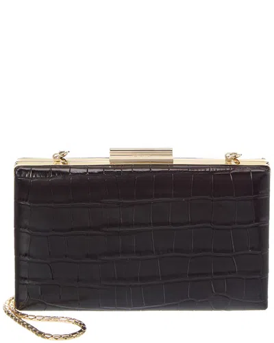 Jason Wu Croc-embossed Leather Clutch In Black