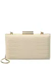 Jason Wu Croc-embossed Leather Clutch In White