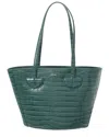 Jason Wu Croc-embossed Leather Tote In Green