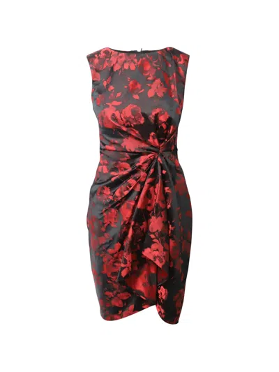 Pre-owned Jason Wu Draped Floral-print Dress In Black