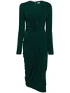 Jason Wu Draped Jersey Midi Dress In Grün
