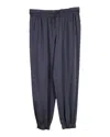 Jason Wu Drawstring Pants In Navy Blue Silk In Blue