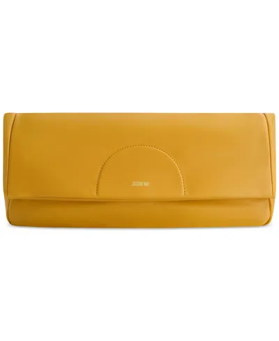 Jason Wu Duvet Large Leather Fold Over Clutch In Club Yellow
