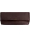 Jason Wu Duvet Large Leather Fold Over Clutch In Grape Elfi