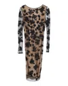 Jason Wu Embellished Sheer Sleeve Dress In Beige Polyester In Beige