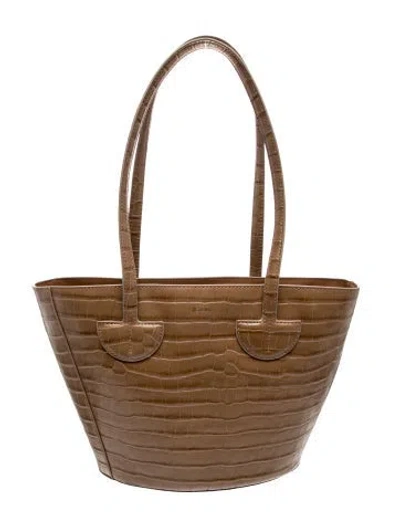 Pre-owned Jason Wu Embossed Leather Bucket Bag In Brown