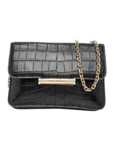 Pre-owned Jason Wu Embossed Leather Shoulder Bag In Black