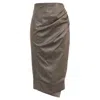 Jason Wu Fauex Leather Pencil Skirt In Green Polyutherane In Green