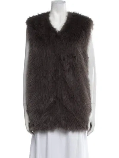 Pre-owned Jason Wu Faux Fur Vest W/ Tags In Brown