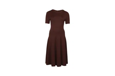 Jason Wu Flared Knit Dress In Burgundy Viscose In Red
