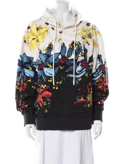 Pre-owned Jason Wu Floral Print Crew Neck Hoodie In Multi