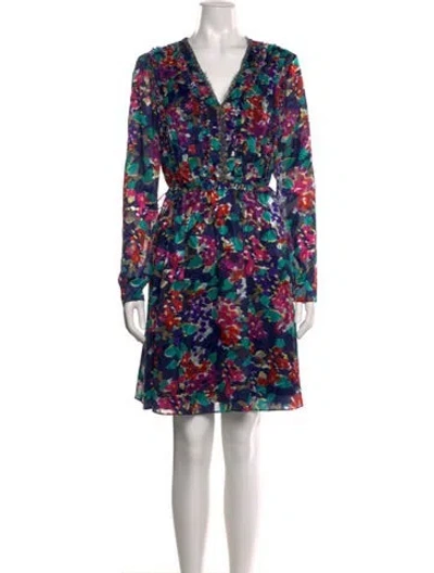 Pre-owned Jason Wu Floral Print Knee-length Dress In Blue