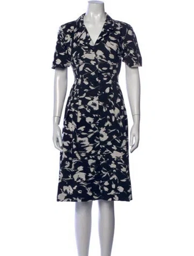 Pre-owned Jason Wu Floral Print Knee-length Dress In Blue