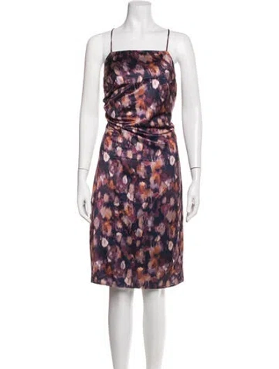 Pre-owned Jason Wu Floral Print Knee-length Dress In Purple