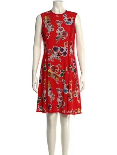 Pre-owned Jason Wu Floral Print Knee-length Dress In Red