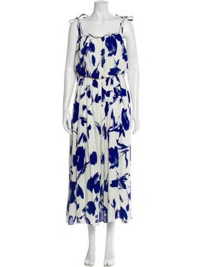 Pre-owned Jason Wu Floral Print Long Dress In Neutral