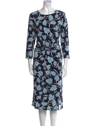 Pre-owned Jason Wu Floral Print Midi Length Dress In Blue