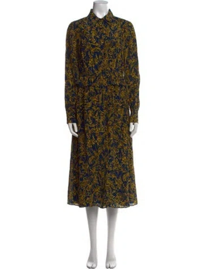 Pre-owned Jason Wu Floral Print Midi Length Dress In Blue