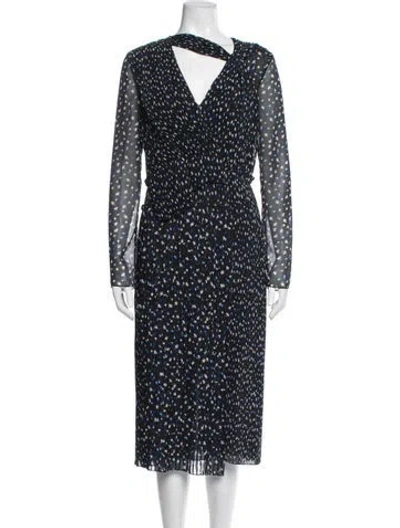 Pre-owned Jason Wu Floral Print Midi Length Dress In Blue