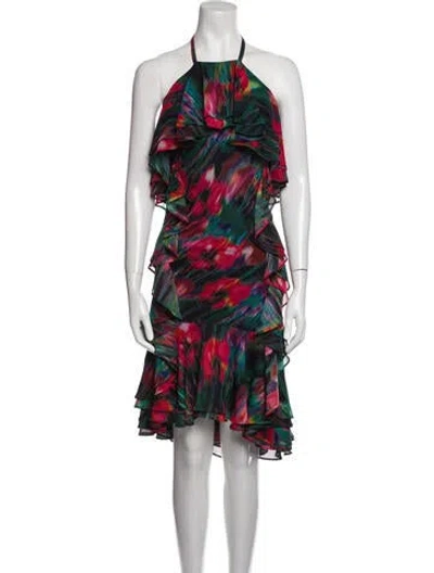 Pre-owned Jason Wu Floral Print Midi Length Dress In Green
