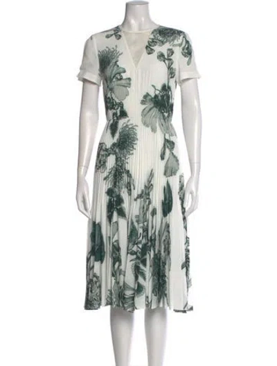 Pre-owned Jason Wu Floral Print Midi Length Dress In Green