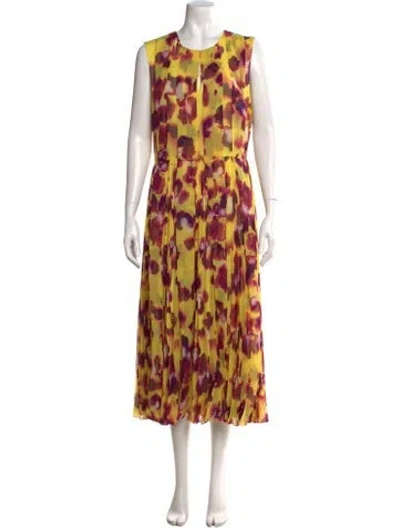 Pre-owned Jason Wu Floral Print Midi Length Dress In Multi