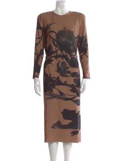 Pre-owned Jason Wu Floral Print Midi Length Dress In Neutral