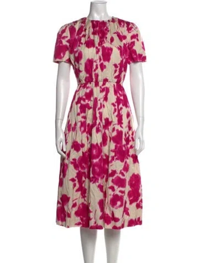 Pre-owned Jason Wu Floral Print Midi Length Dress In Neutral