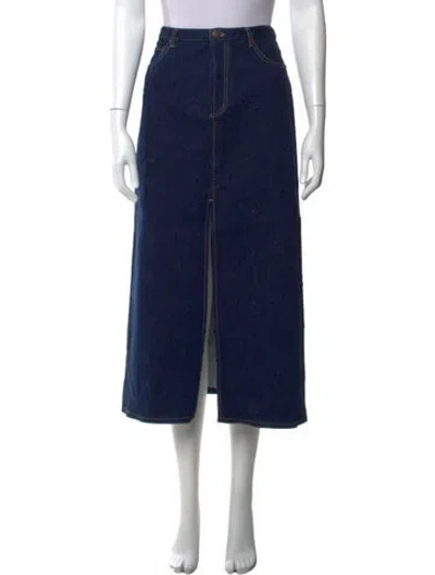 Pre-owned Jason Wu Floral Print Midi Length Skirt In Blue