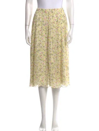 Pre-owned Jason Wu Floral Print Midi Length Skirt In Multi