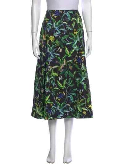 Pre-owned Jason Wu Floral Print Midi Length Skirt In Multi