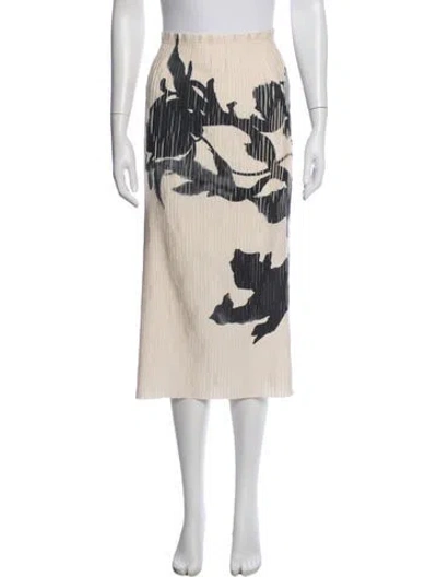 Pre-owned Jason Wu Floral Print Midi Length Skirt In Neutrals