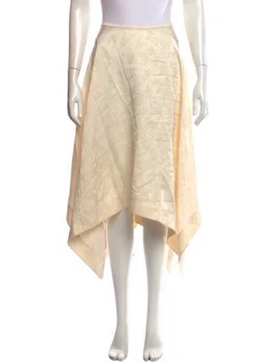Pre-owned Jason Wu Floral Print Midi Length Skirt W/ Tags In Neutrals