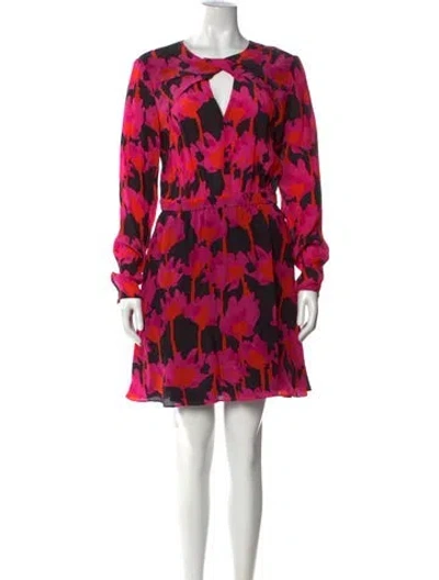 Pre-owned Jason Wu Floral Print Mini Dress In Black