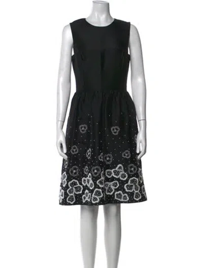 Pre-owned Jason Wu Floral Print Mini Dress In Black